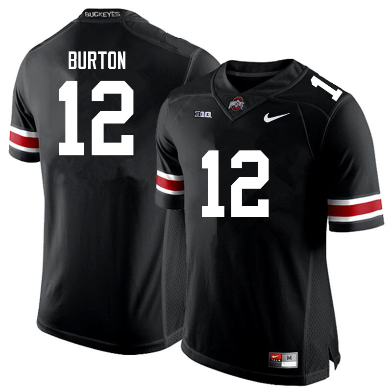 Men #12 Caleb Burton Ohio State Buckeyes College Football Jerseys Sale-Black
